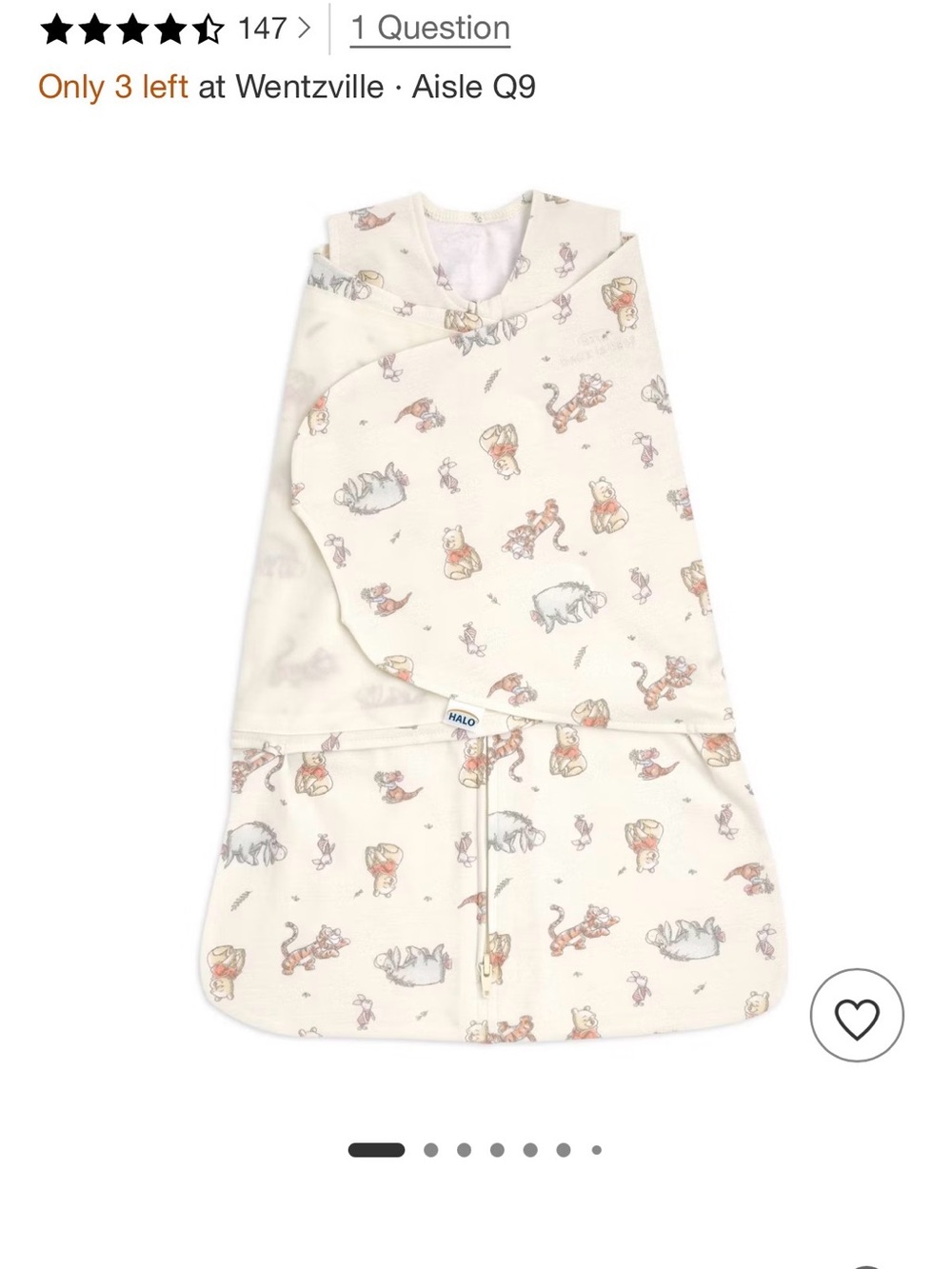 HALO Sleepsack 100% Cotton Swaddle Wrap